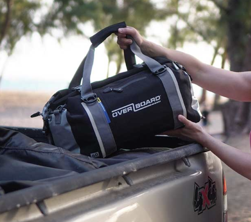 OverBoard 40 Litre Classic Duffel Bag Waterproof Bag Water Sports Outdoors OB1150 - Black