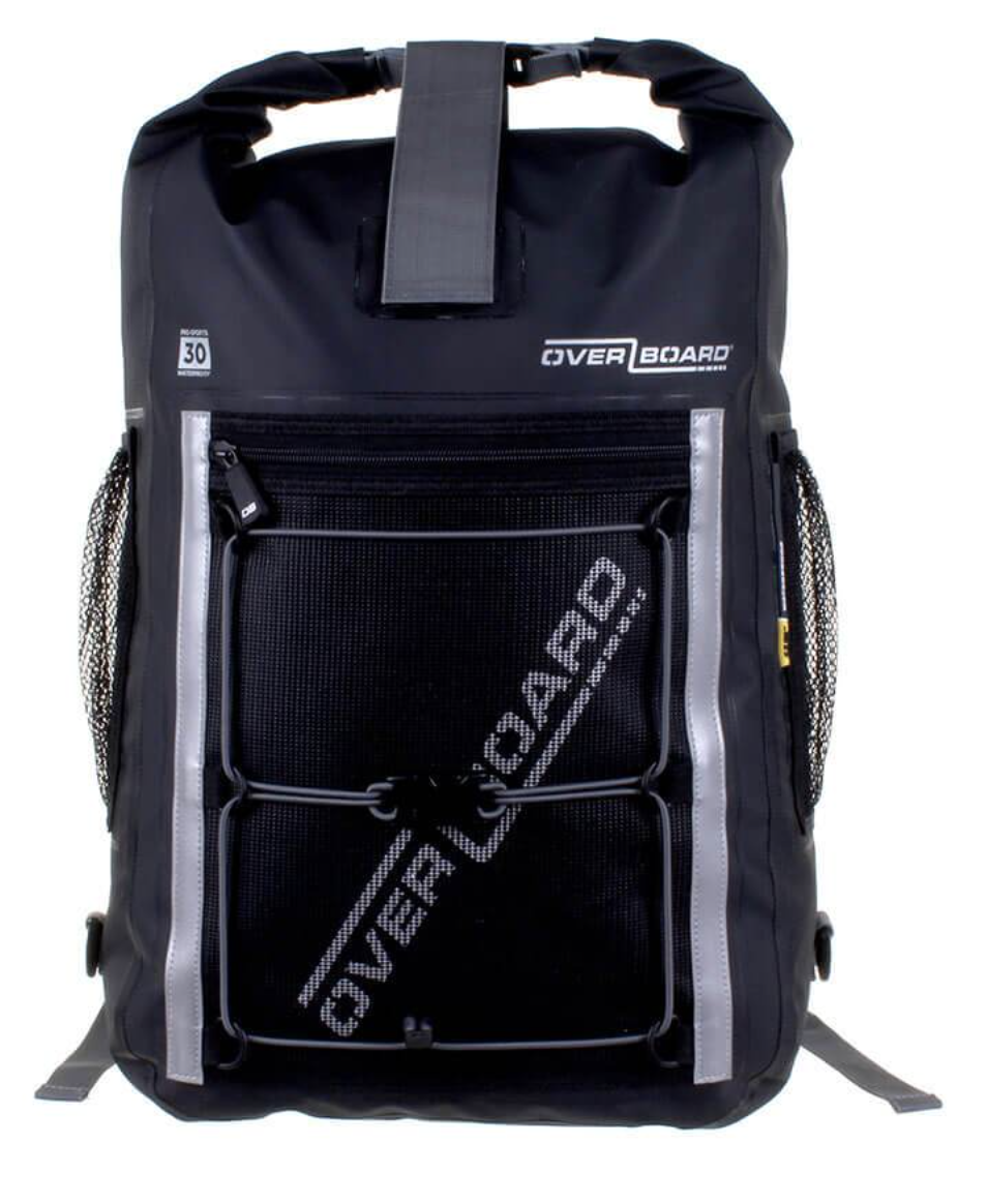 OverBoard 30 Litre Pro Sports Backpack Waterproof Bag Water Sports Outdoors OB1146 - Black