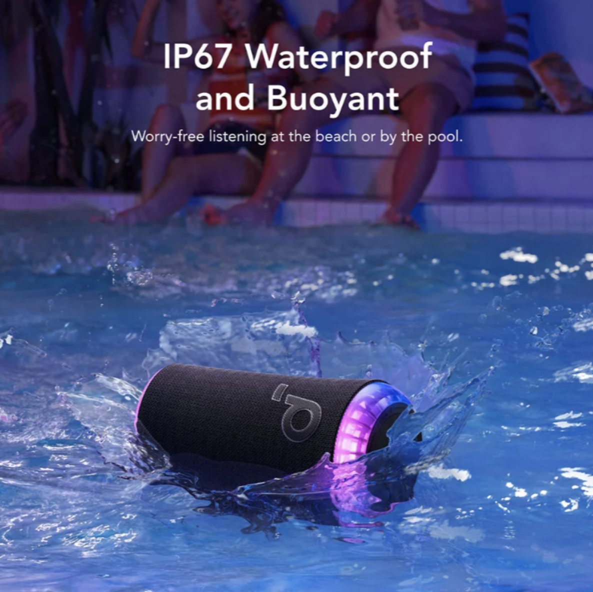 Anker Soundcore Glow 30W Wireless Mono Portable Speaker with Synchronized Light Show Black - A3166G11
