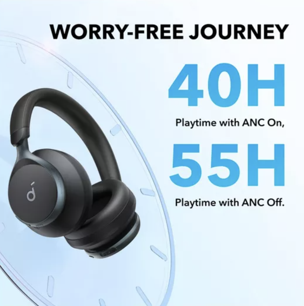 Anker Soundcore Space One Noise Cancelling Headphones Wireless Black - A3035G11