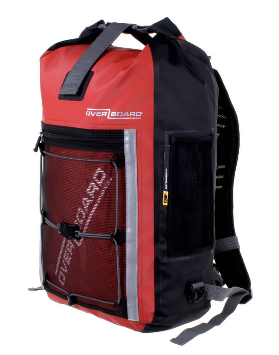 OverBoard 30 Litre Pro Sports Backpack Waterproof Bag Water Sports Outdoors OB1146 - Red