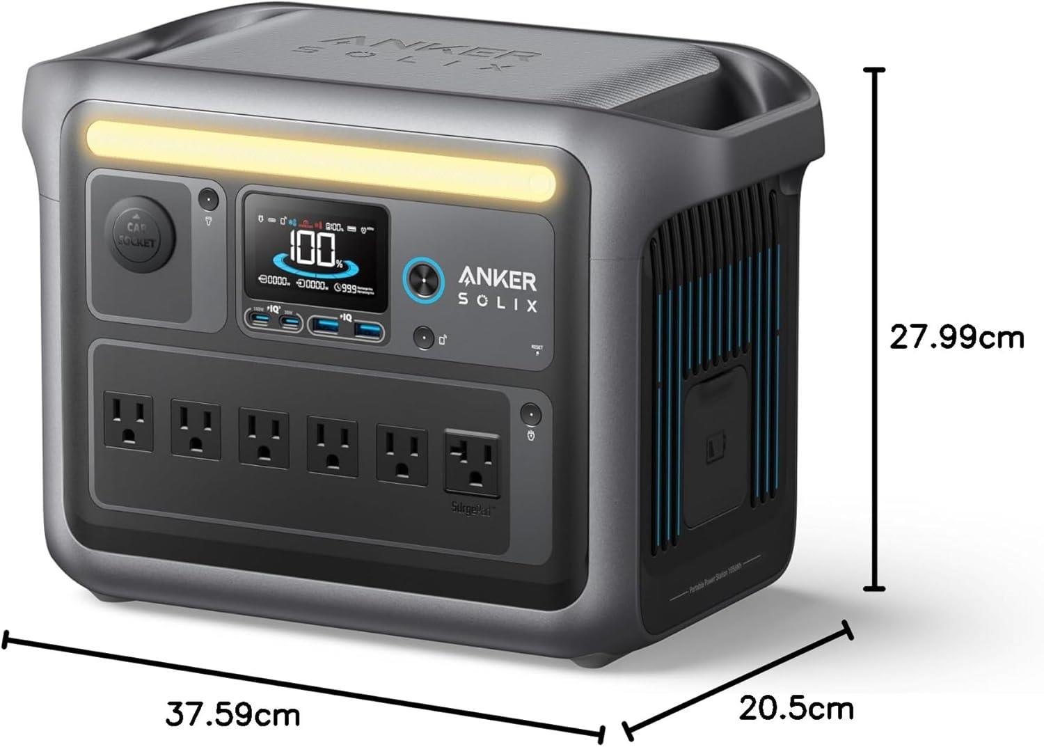 Anker SOLIX C1000X Portable Power Station Battery with BP1000x Expansion Battery
