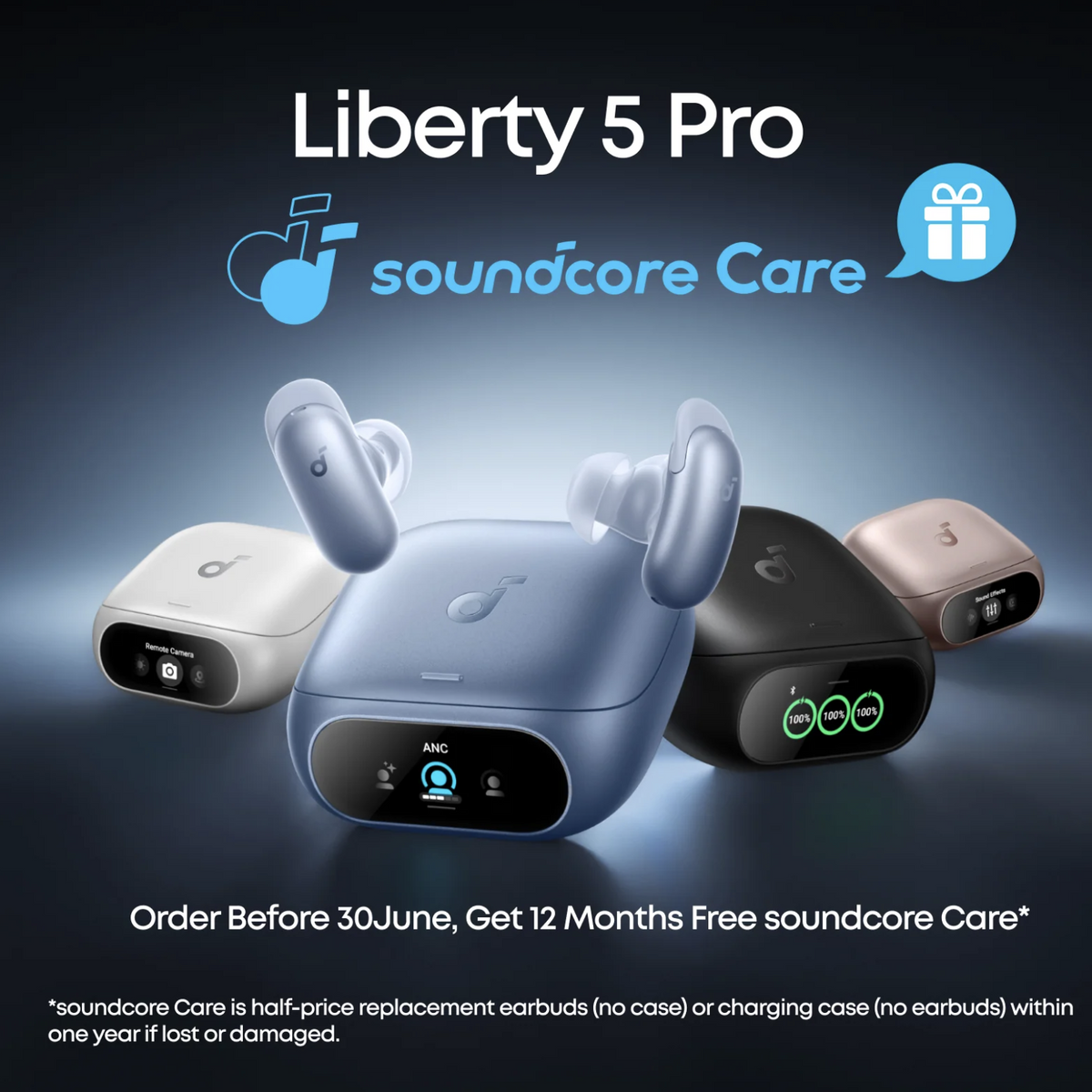 Soundcore Liberty 5 Pro Noise Cancelling Earbuds for Clear Calls Black - D1203G11