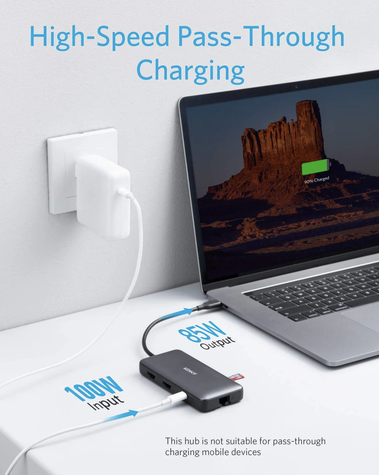 Anker 553 PowerExpand 8-in-1 USB-C Media Hub with Dual HDMI Display Black - A83800A1
