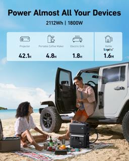 Anker SOLIX C1000X Portable Power Station Battery with BP1000x Expansion Battery