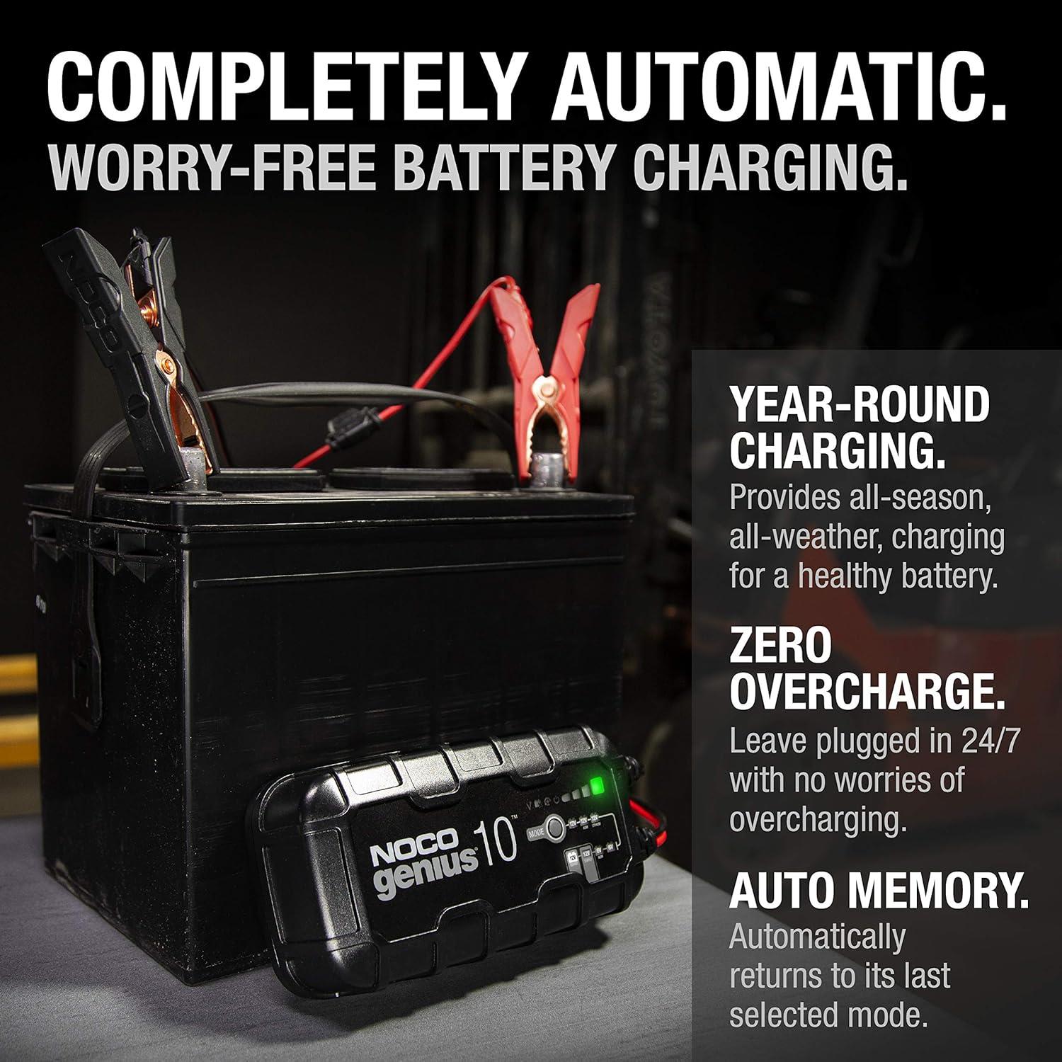 NOCO GENIUS10 Smart Battery Charger Trickle Charger & Desulfator