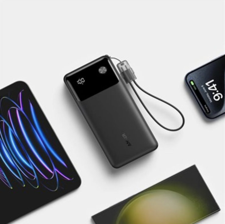 Anker Powercore Power Bank Portable 20K 30W Two Way Fast Charging with Built-In USBC Cable - A1384H11