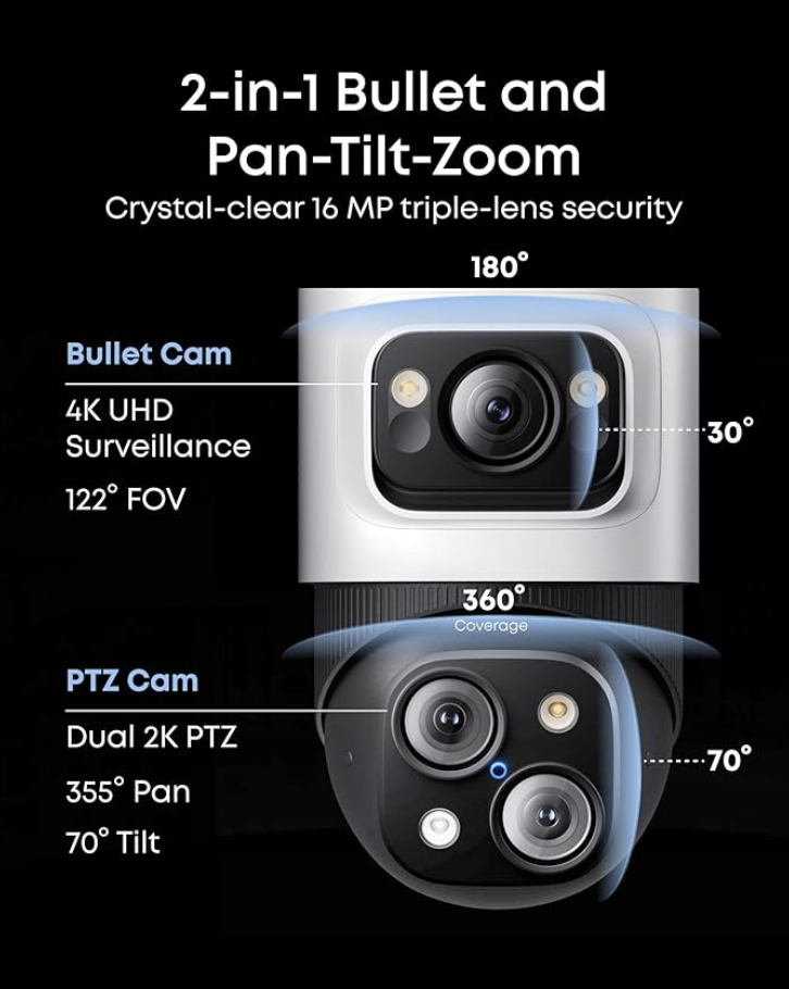 Eufy NVR CCTV Security System S4 MAX with Live Cross-Cam Tracking IP65 Weatherproof - E8E00321