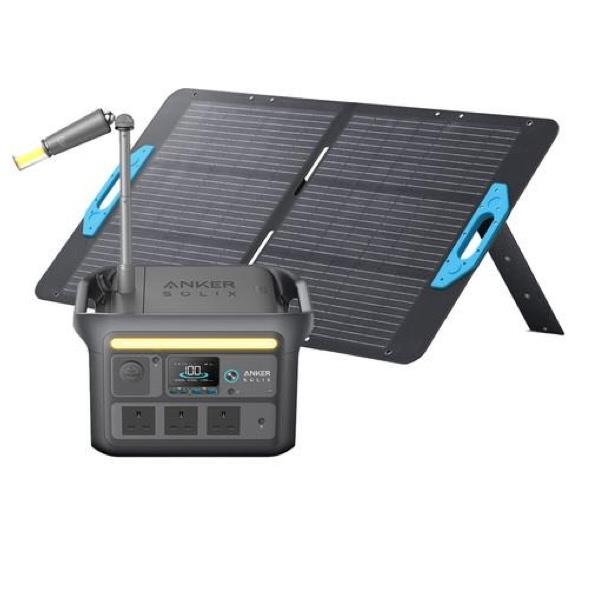 Anker SOLIX C800 Plus Portable Battery Power Station with PS100 Solar Panel