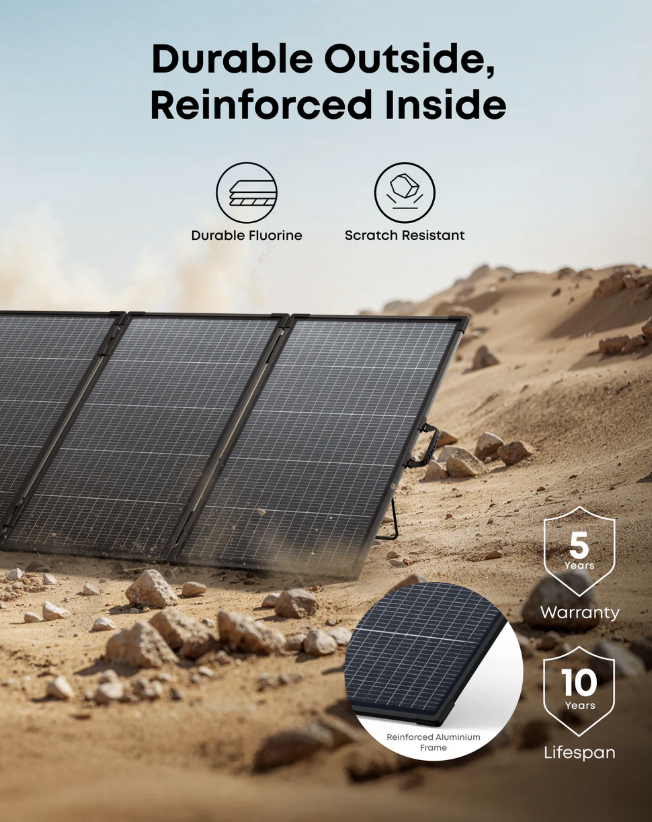 Anker SOLIX PS400 Bifacial Portable Solar Panel IP68 Water-Proof Black  - AS340011