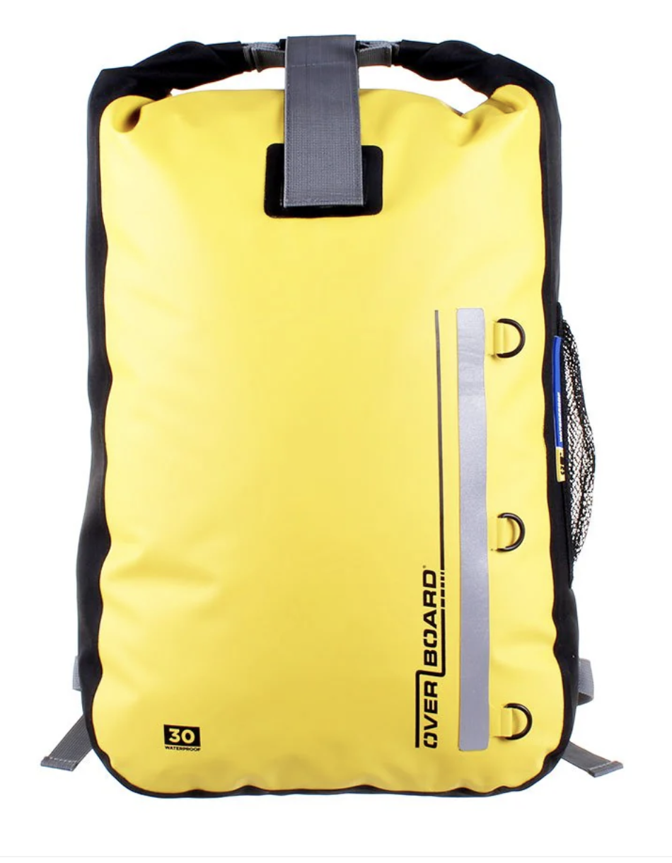 OverBoard 30 Litre Classic Backpack Waterproof Bag Water Sports Outdoors OB1142 - Yellow