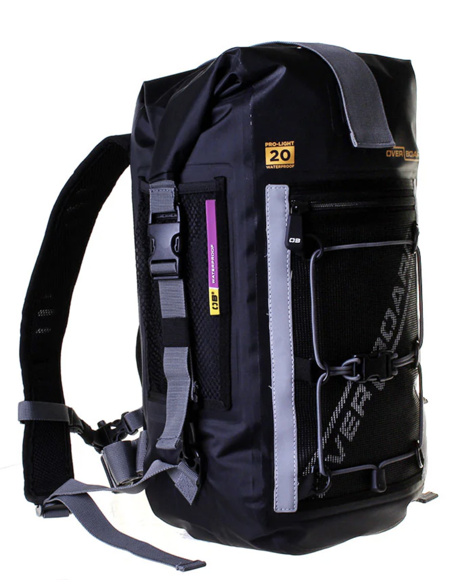 OverBoard 20 Litre Pro Light Backpack Waterproof Bag Water Sports Outdoors OB1135 - Black