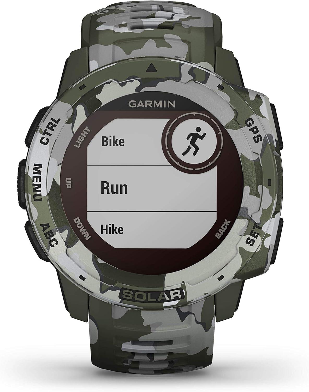 Garmin Instinct Solar Sports Watch Rugged GPS HRM Camo Edition Lichen Refurbished