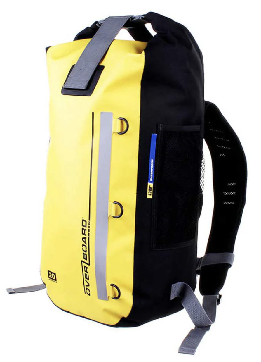 OverBoard 20 Litre Classic Backpack Waterproof Bag Water Sports Outdoors OB1141 - Yellow