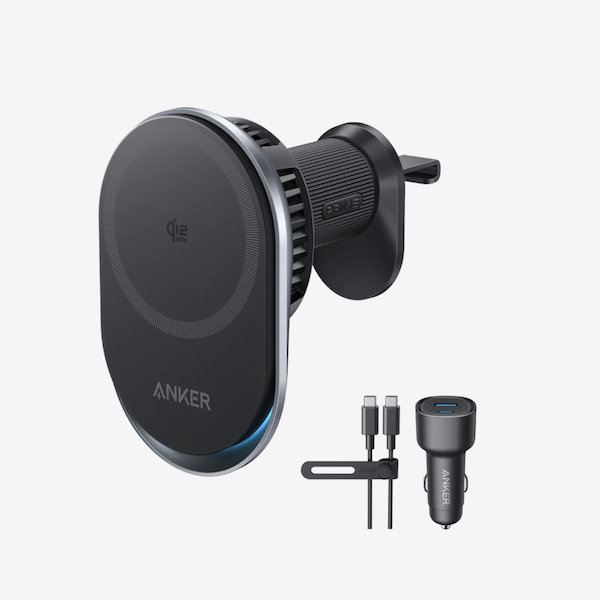 Anker Prime Q12 Ultra Fast Wireless Car Charger AirCool Pad 25W Black- B2933H11