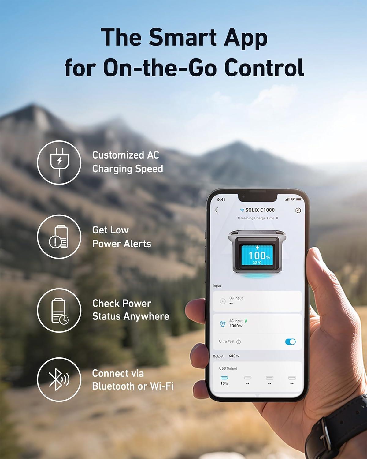 Anker SOLIX C1000X Portable Power Station Battery with BP1000x Expansion Battery