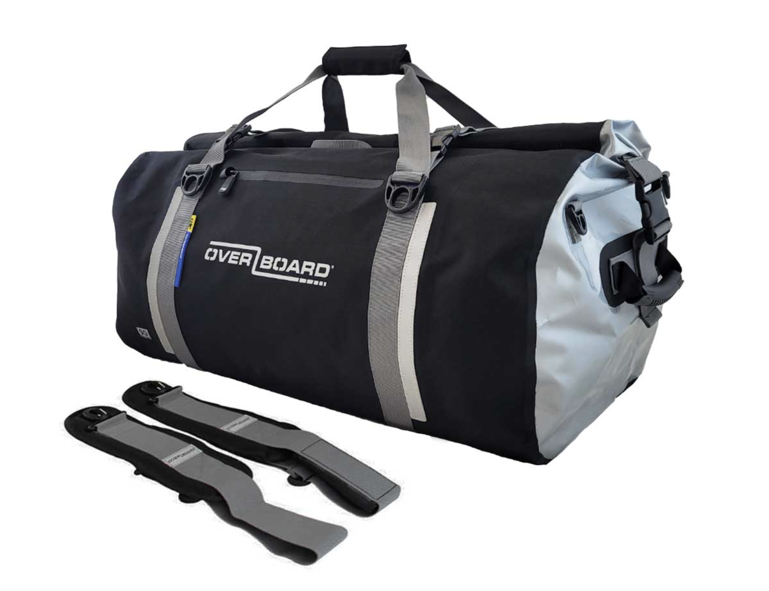 OverBoard 90 Litre Classic Duffel Bag Waterproof Bag Water Sports Outdoors OB1268 - Black