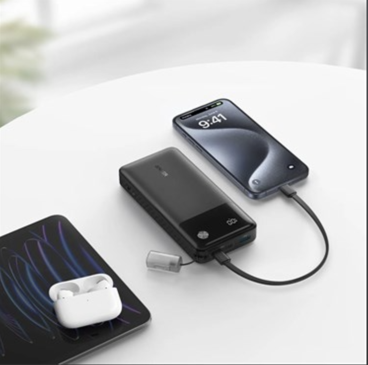 Anker Powercore Power Bank Portable 20K 30W Two Way Fast Charging with Built-In USBC Cable - A1384H11