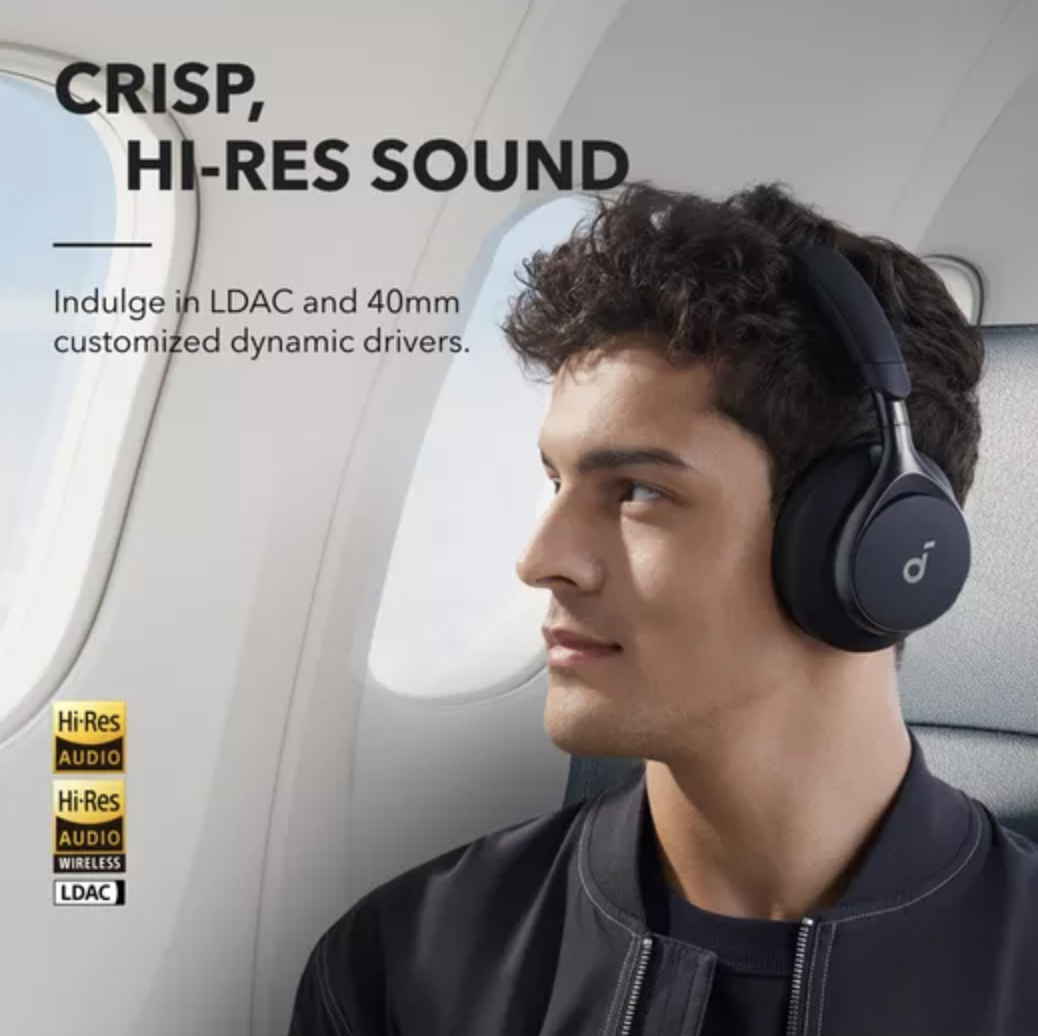Anker Soundcore Space One Noise Cancelling Headphones Wireless Black - A3035G11