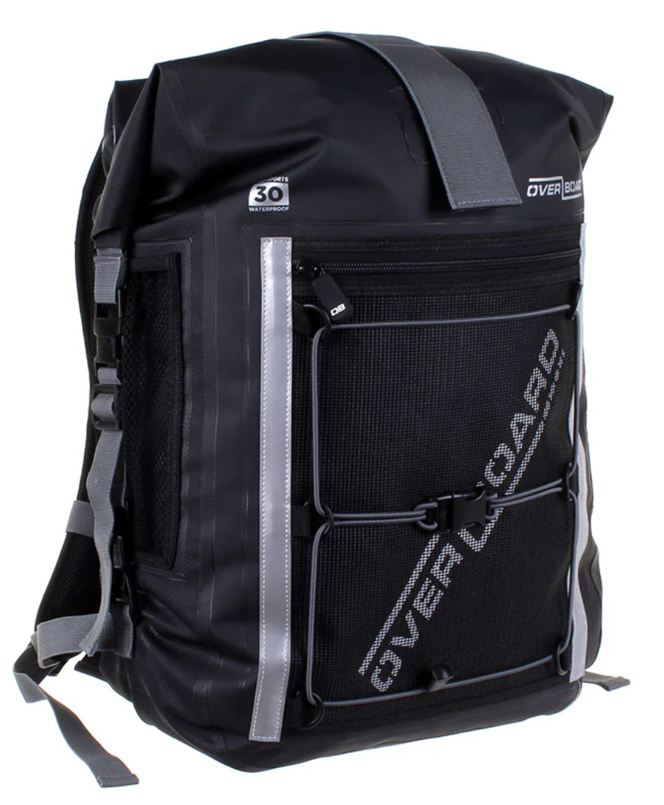 OverBoard 30 Litre Pro Sports Backpack Waterproof Bag Water Sports Outdoors OB1146 - Black