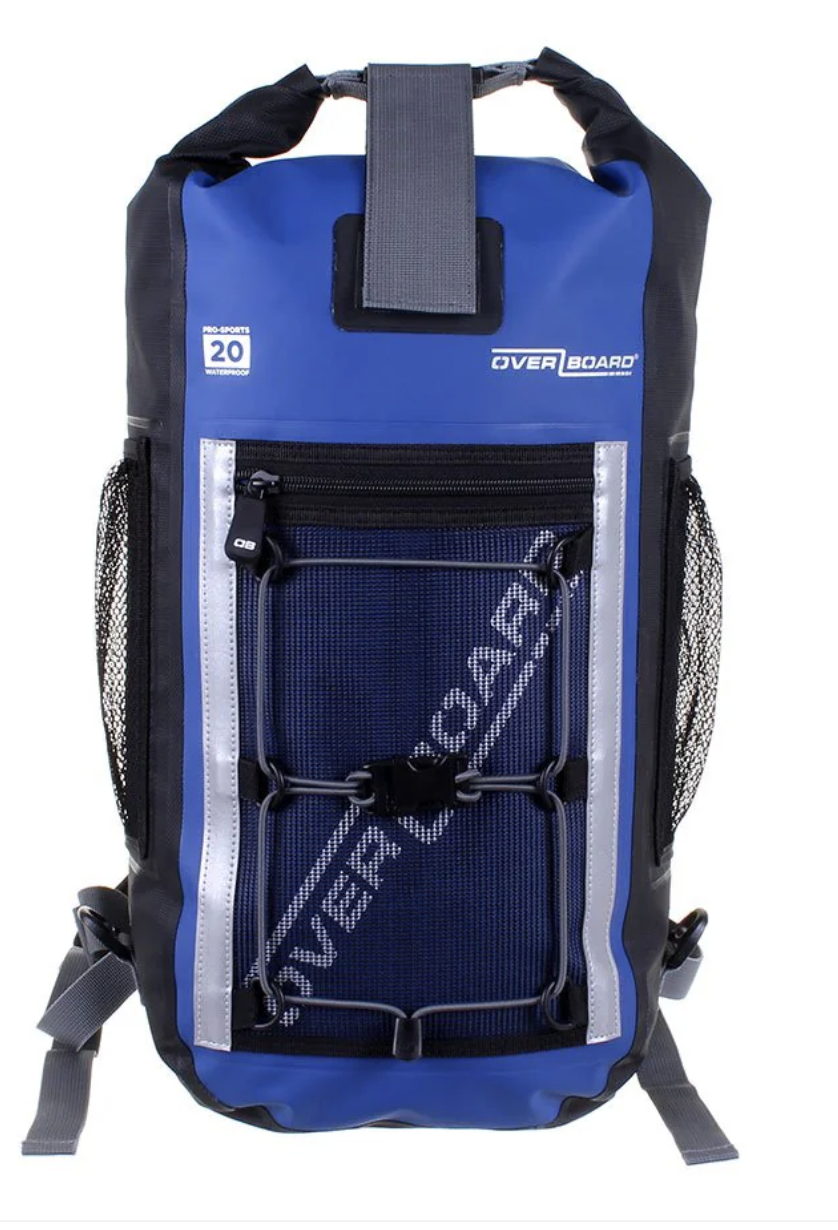 OverBoard 20 Litre Pro Sports Backpack Waterproof Bag Water Sports Outdoors OB1145 - Blue
