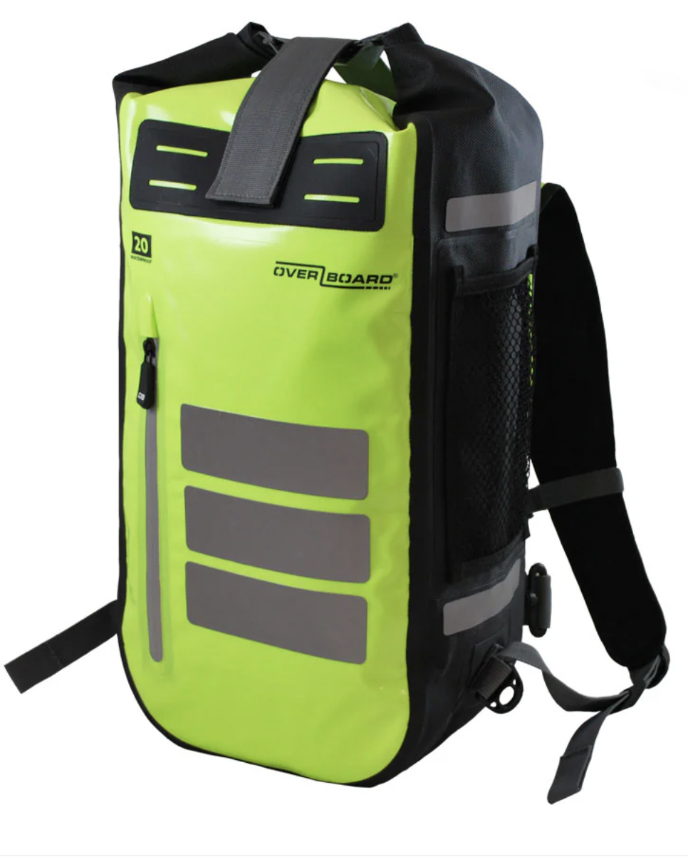 OverBoard 20 Litre Pro Vis Sports Backpack Waterproof Bag Water Sports OB1157 - Yellow