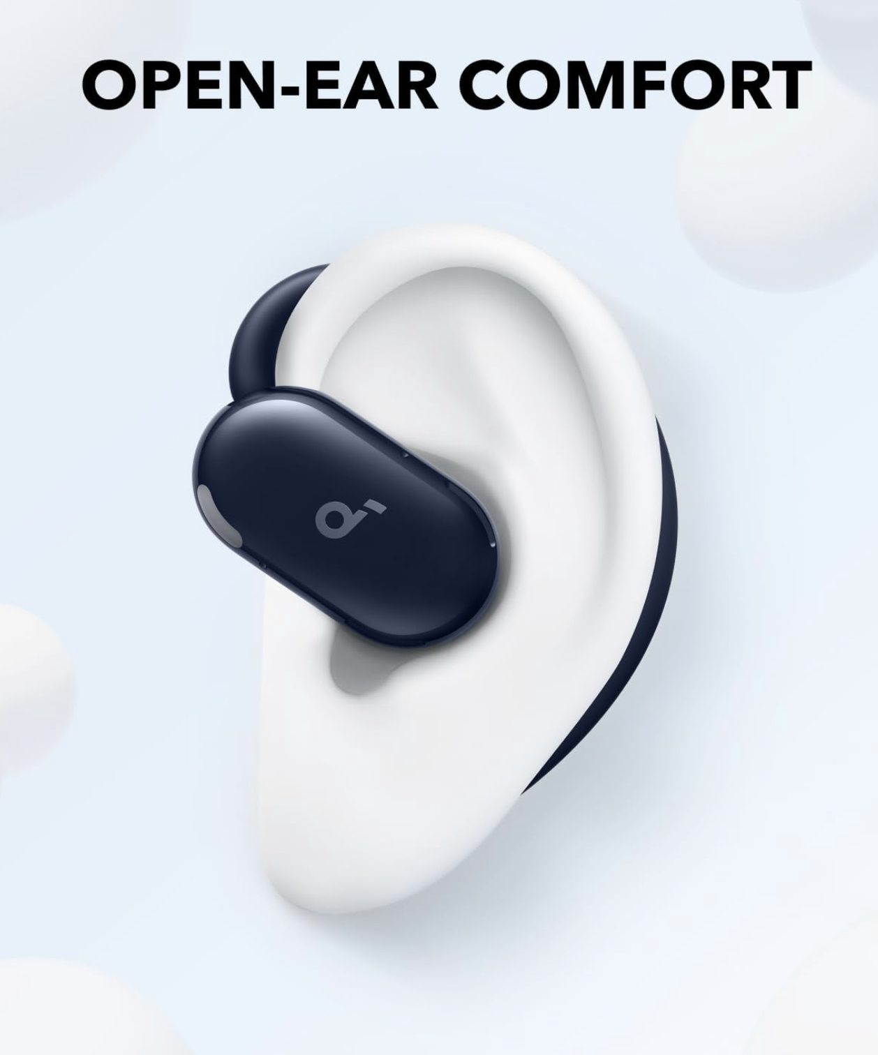 Anker Soundcore V20I Adjustable Ear Hooks Open-Ear Wireless with Customisable Lights Blue - A3876G31