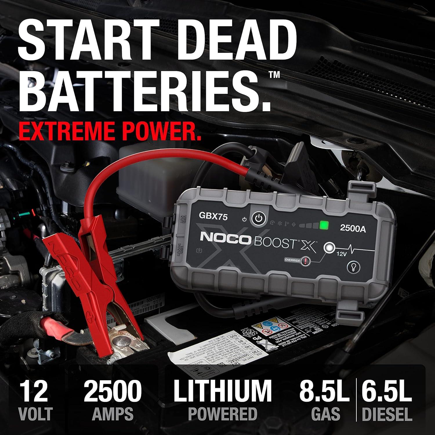 NOCO Boost X GBX75 2500A UltraSafe Car Jump Starter Power Pack Battery Booster