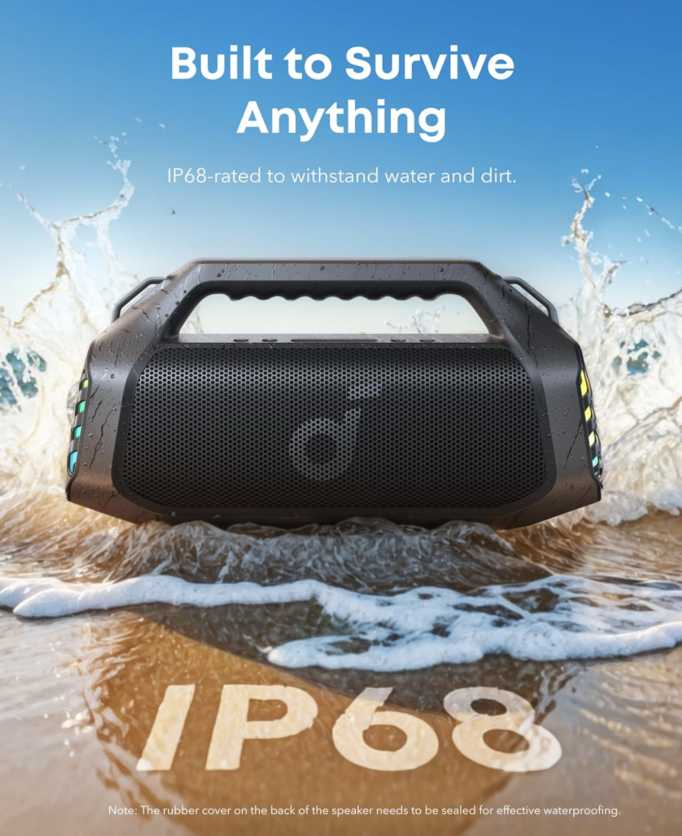 Anker Boom 2 Pro Ultra-Deep Bass Portable Bluetooth Speaker with Built-In Power Bank Black - A3134A11