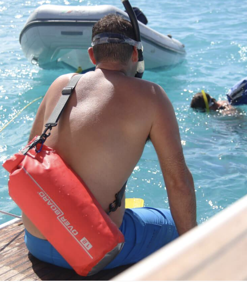 OverBoard 12 Litre Dry Tube Waterproof Bag Water Sports Outdoors OB1003 - Black